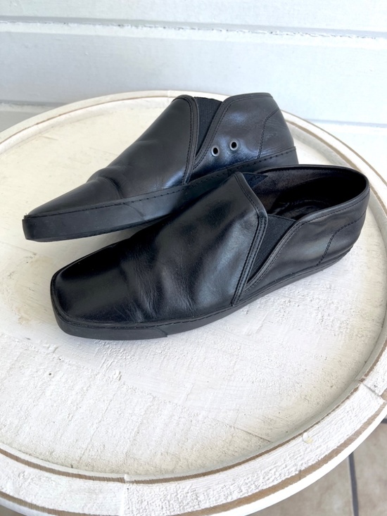 LEMAIRE Black Leather Slip On Shoes with Crepe Soles - 41/7.5 main image 5